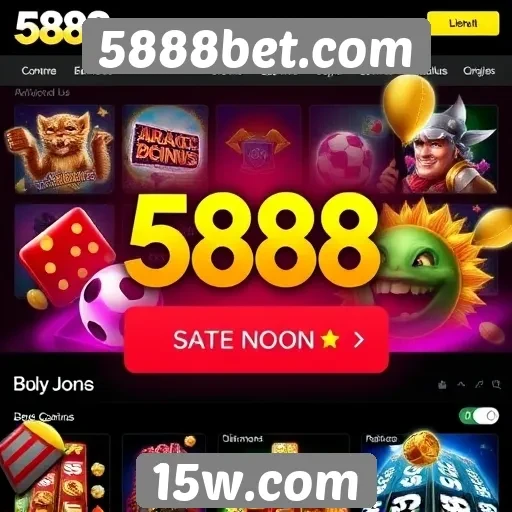 Variedade de jogos disponíveis no 5888bet